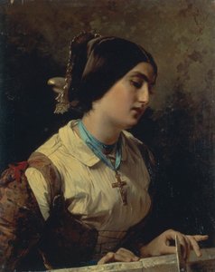 Lucia, eine lombardische Frau von Domenico Induno