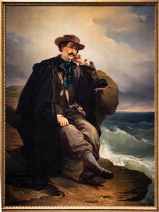 Porträt des Dichters Aleardo Aleardi, c.1850 von Domenico Induno
