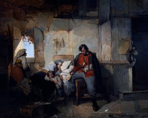 Rückkehr des verletzten Soldaten, ca. 1854 von Domenico Induno