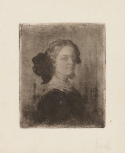 Eine junge Frau mit einer Schleife im Haar von Domenico Morelli