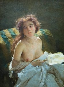 Dame mit einem Fächer
