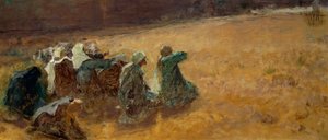 Die Marien besuchen die Kreuzigung Christi, Detail von Domenico Morelli