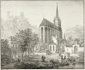 Stiftskirche Unserer Lieben Frau, mit Schloss Schönberg in Oberwesel am Rhein