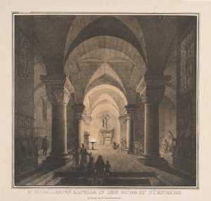 Bemerkenswerte Gebäude des Mittelalters in Deutschland: St. Margarets Kapelle im Kaiserreich..., 1819 von Domenico Quaglio