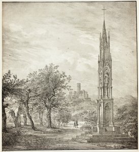 Ruine von Godesberg mit dem sogenannten Hohen Kreuz des Rheins