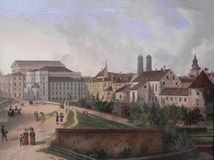Die Königliche Residenz von Nordosten im Jahr 1827