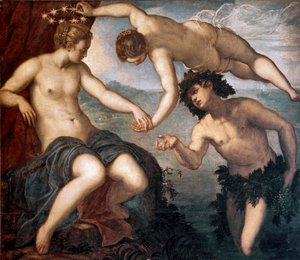 Bacchus, Venus und Ariane von Domenico Robusti Tintoretto