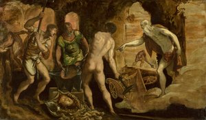 Die Schmiede des Vulkan von Domenico Robusti Tintoretto
