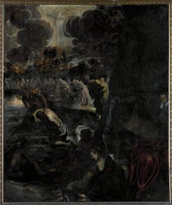 Die Taufe Christi - Öl auf Leinwand von Domenico Robusti Tintoretto