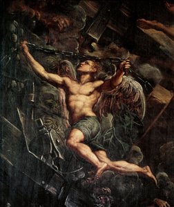Der Abstieg Jesu Christi in die Vorhölle (Detail eines Engels)