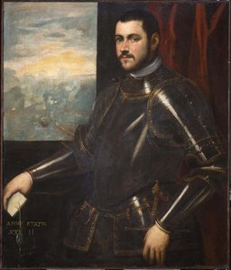 Porträt eines venezianischen Admirals, 16. Jahrhundert von Domenico, Tintoretto