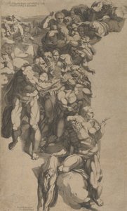 Gruppe aus dem Jüngsten Gericht, St. Bartholomäus, St. Peter und andere Apostel