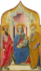 Madonna und Kind auf dem Thron mit den Heiligen Peter und Paul, ca. 1430