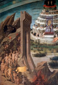 Dante Alighieri und seine Komödie von Domenico di Michelino