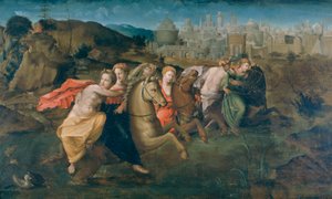 Flucht der Klelia und der römischen Jungfrauen aus dem Lager des Porsenna von Domenico di Pace Beccafumi  