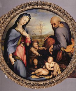 Die Heilige Familie mit dem kleinen Johannes dem Täufer, ca. 1515 von Domenico di Pace Beccafumi  