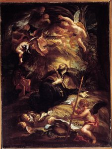 Der Tod von Saint Francois Xavier (Francois-Xavier) (1506-1552), spanischer Jesuitenmissionar von Domenico the Elder Piola