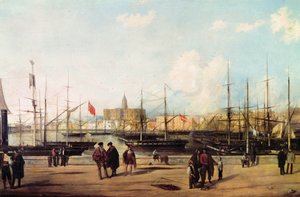 Blick auf den Hafen von Malaga, Spanien