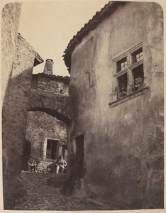 Ansicht eines Dorfes, späte 1850er Jahre