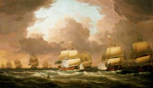 Die Schlacht von Quiberon Bay, 20. November 1759 von Dominic Serres