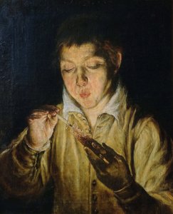 El Soplón Junge, der auf einen Docht bläst