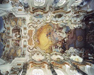 Das zweite Kommen Christi (Fresko) von Dominikus Zimmermann