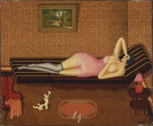 Sommersiesta Frau liegend, 1933 von Dominique Peyronnet