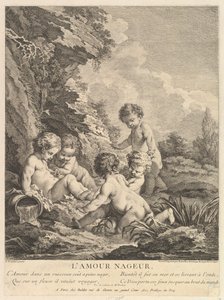 Kind schwimmt, ca. 1741