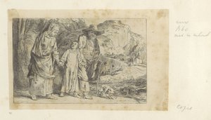 Christus keert terug uit de Tempel met Jozef en Maria von Dominique Vivant Denon (baron) (attributed to)