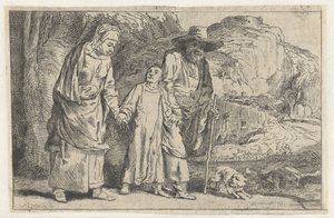 Christus kehrt mit seinen Eltern aus dem Tempel zurück von Dominique Vivant Denon (baron)