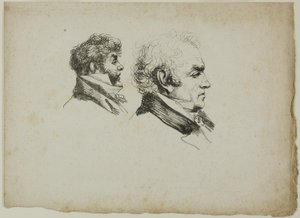 Profilporträt der Drucker Brunet und Lasteyrie