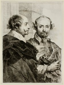 Zwei Porträts eines Mannes in Halbfigur