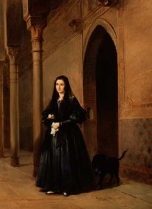 Dame im Hof der Alhambra von Don Jose Escasena