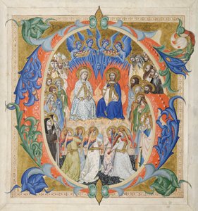 Initiale G[audeamus omnes] aus einem Graduale: Der Hof des Himmels von Don Silvestro dei Gherarducci