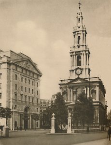 St. Mary-Le-Strand, ausgezeichnet durch moderne Straßenverbreiterung, ca. 1935 von Donald McLeish