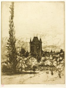 Ein Schloss in Thun, Schweiz von Donald Shaw MacLaughlan