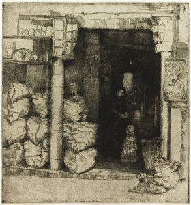 Innenansicht eines Kohlegeschäfts von Donald Shaw MacLaughlan