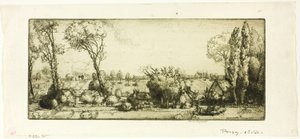 Landschaft, Poigny von Donald Shaw MacLaughlan