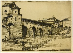 Ponte Ticino, Pavia von Donald Shaw MacLaughlan