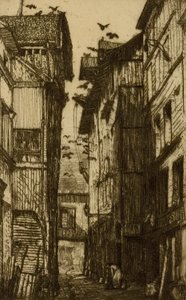Ruelle des Pigeons, Rouen von Donald Shaw MacLaughlan