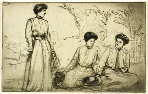 Drei Mädchen von Donald Shaw MacLaughlan