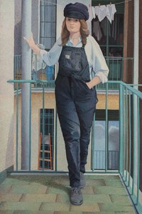 Monica auf dem Balkon von Donatella Merlo