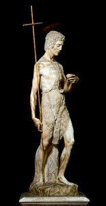 Johannes der Täufer. Marmorskulptur von Donatello (Donato di Niccolò Bardi) von Donatello
