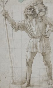 St. Christophorus mit dem Jesuskind von Donato Bramante
