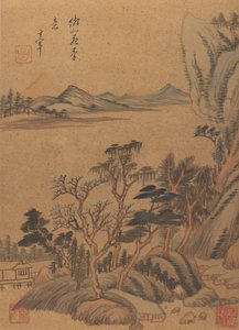 Landschaften und Gedichte, 17. Jahrhundert, wahrscheinlich nach 1625 von Dong Qichang