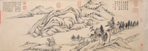 Fluss und Berge an einem klaren Herbsttag, ca. 1624-1627 von Dong Qichang