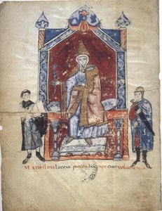 Mathilde von Toskana aus: Vita Mathildis di Donizone di Canossa, zwischen 1111 und 1115