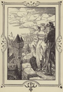 Annoure brachte den König auf die Zinnen (Lithografie) von Dora Curtis