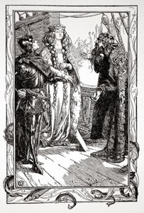 König Anguish gibt Isolt an Sir Tristram von Dora Curtis