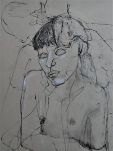 Kohle Nackte Figur